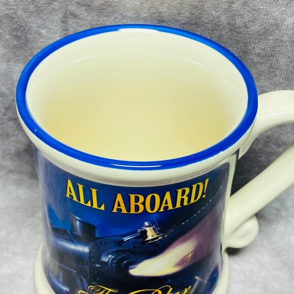 The Polar Express All Aboard Ceramic Mug Hot Chocolate Cup Christmas Train - Picture 2 of 11